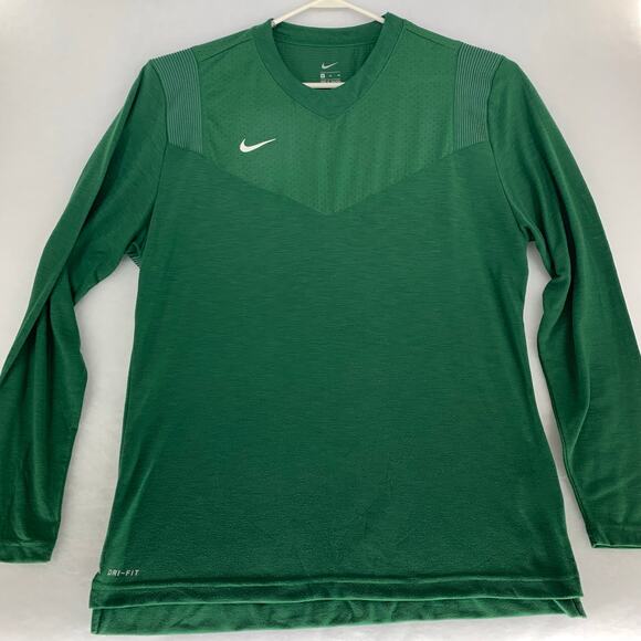 Nike Men's Long Sleeve Jersey Dri-Fit Tee-Shirt Green Size XL - Picture 1 of 15